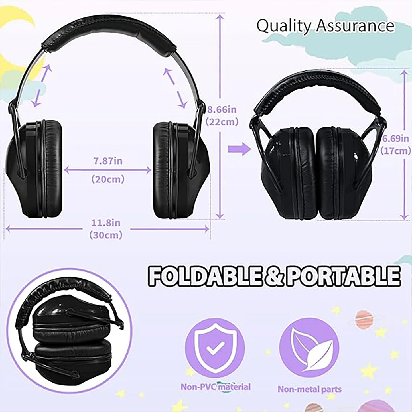 Casque antibruit enfant ZOHAN – Confort et protection efficace