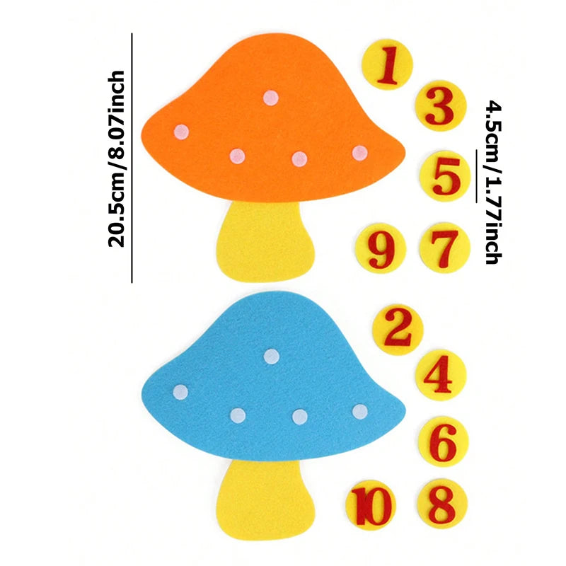 Tableaux d’activités en feutrine – Chiffres, émotions, tressage, boutonnage