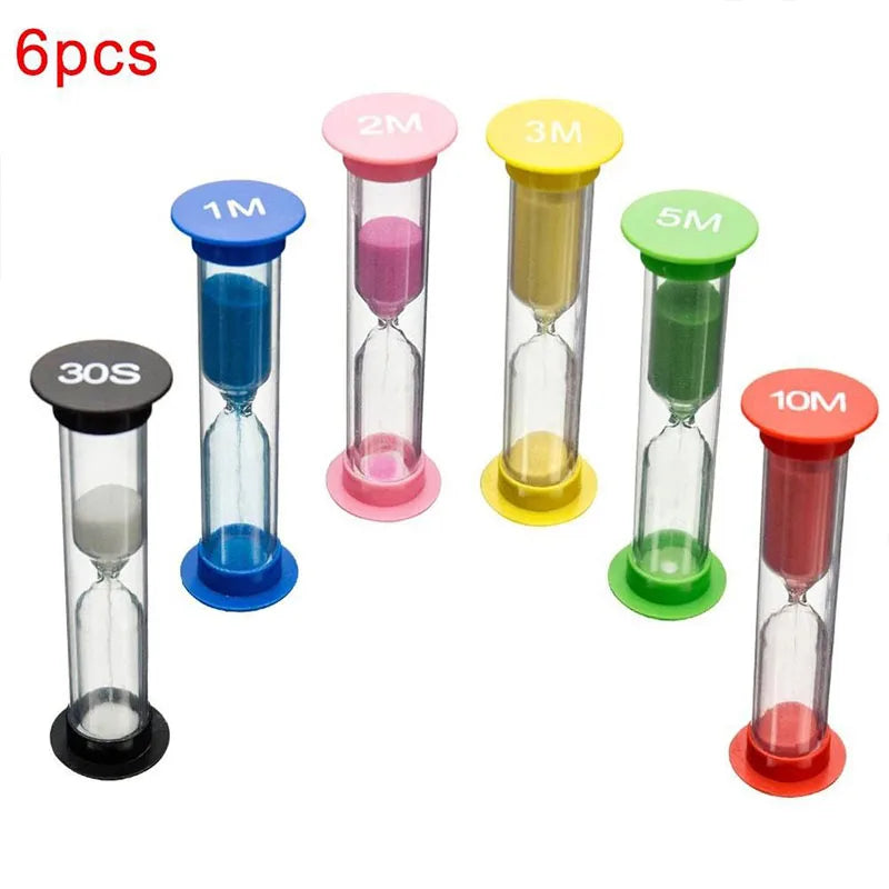 Lot de 6 Sabliers pour Enfants – Gestion du Temps et Apprentissage