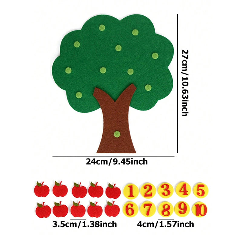 Tableaux d’activités en feutrine – Chiffres, émotions, tressage, boutonnage
