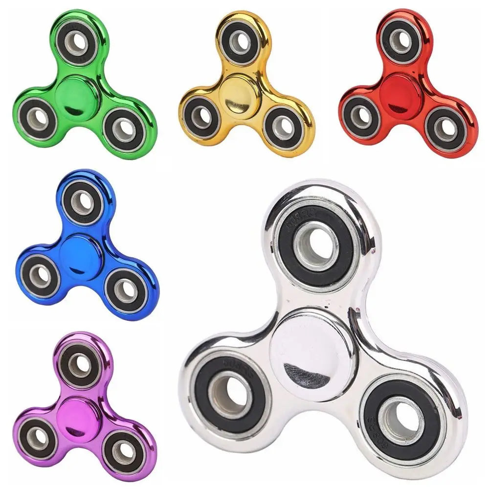 Hand spinner métal argenté – Jouet anti-stress et concentration