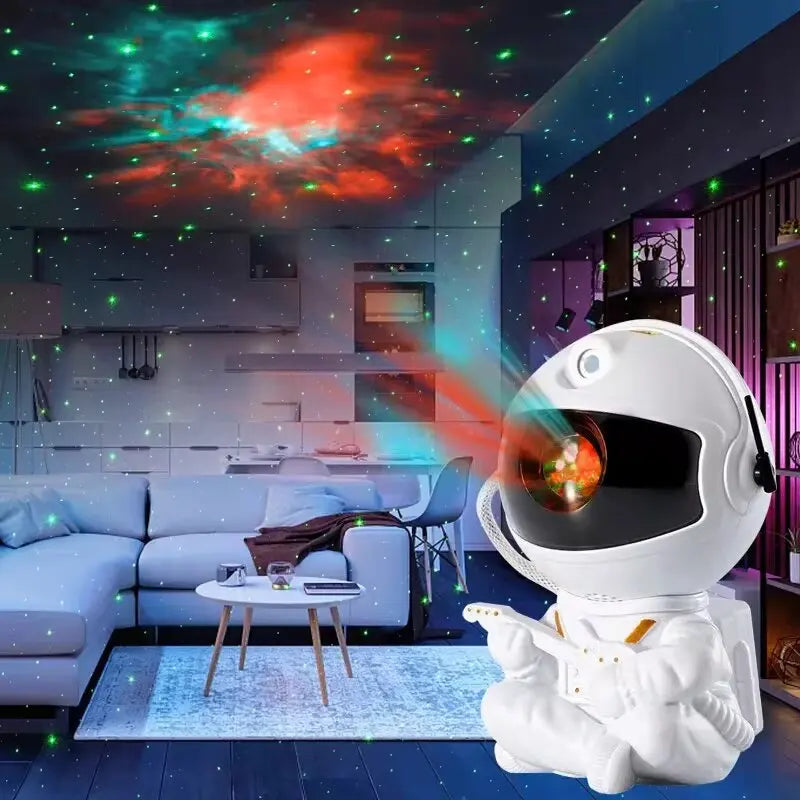 Projecteur LED Galaxy Astronaute Blanc avec Guitare – Ambiance galaxie