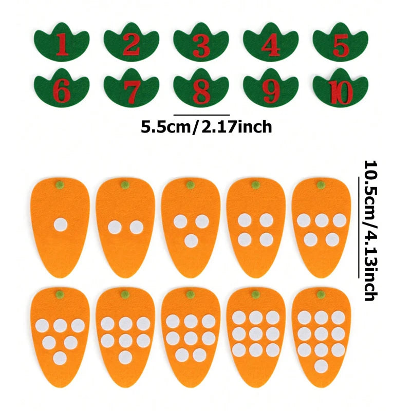Tableaux d’activités en feutrine – Chiffres, émotions, tressage, boutonnage