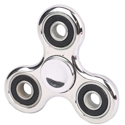 Hand spinner métal argenté – Jouet anti-stress et concentration