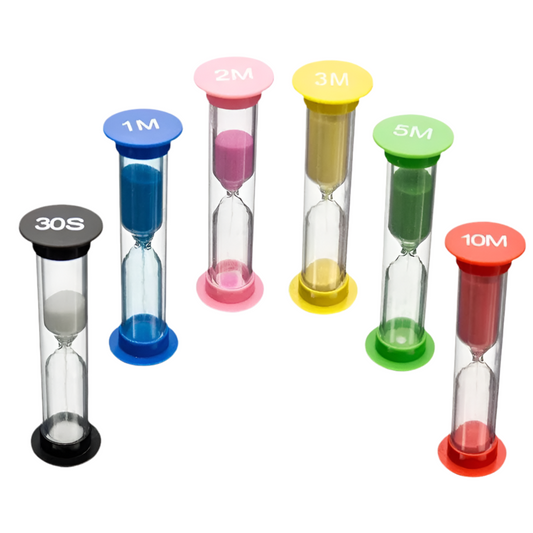 Lot de 6 Sabliers pour Enfants – Gestion du Temps et Apprentissage
