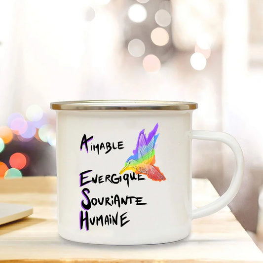 Tasse AESH «Aimable Energique Souriante Humaine »